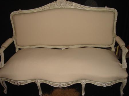 Banquette galbée Louis XV